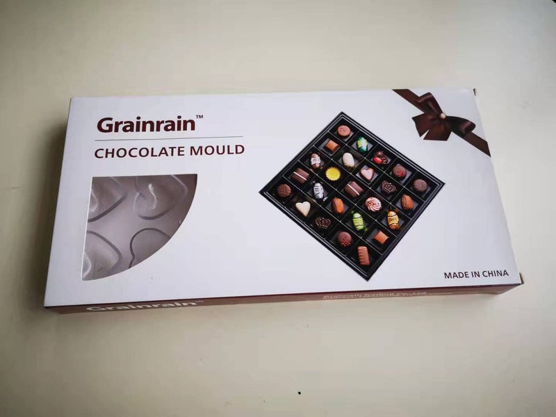 GRAINRAIN Polycarbonate Chocolate Mold DIY Candy Mould Clear Hard Plastic Bakeware Pastry Tools Rectangle Shaped - Image 5